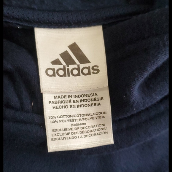 Adidas navy blue and yellow hoodie - Picture 5 of 7